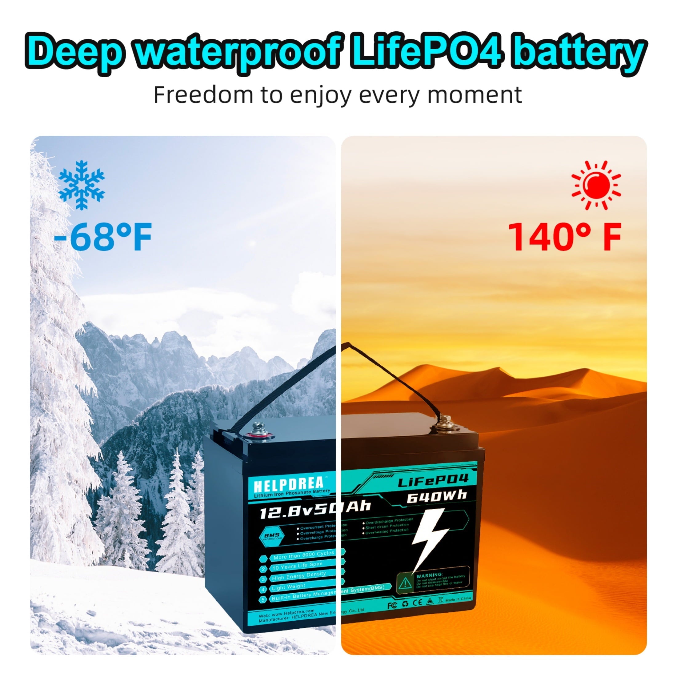12v 50ah Lithium Iron Phosphate Battery 12v LiFePO4 Battery for Home Back-up Boat
