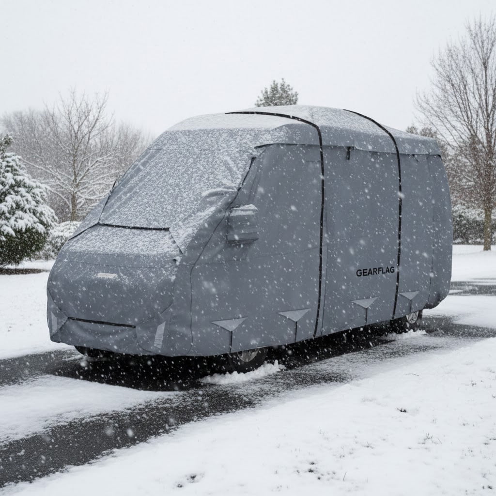 GEARFLAG Class B RV Cover fits 17-20FT with Reinforced Windproof Side-Straps Anti-UV Water Resistance