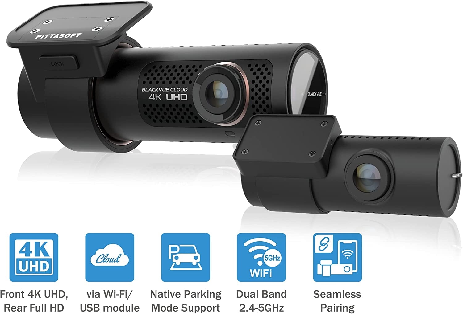 BlackVue DR900X-2CH Plus with 256GB Microsd Card LTE and Mobile Hotspot via LTE Module 1.79 lb