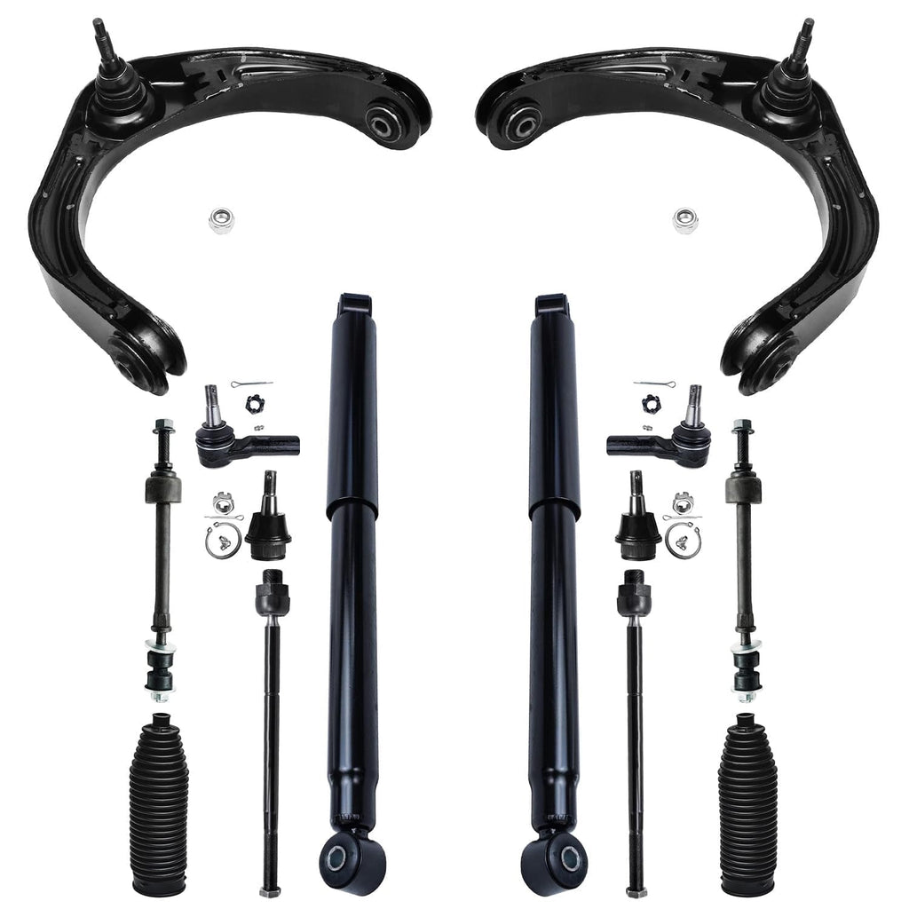 Detroit Axle - 16pc 4WD Front Upper Control Arms Struts Shocks Suspension Kit Replacement for Dodge Ram 1500 Fits select: 2006,2008 DODGE RAM 1500 ST/SLT