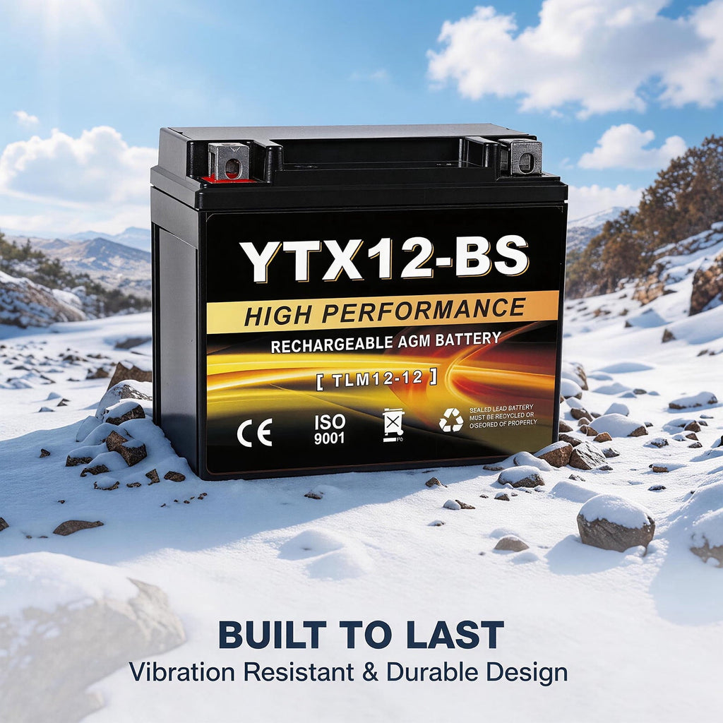 Anlibatt YTX14-BS Motorcycle Battery 12V 12Ah 200CCA Rechargeable Sealed Batteries Powersport Replacement for ATV, Scooter, Jet ski, Dirt Bike