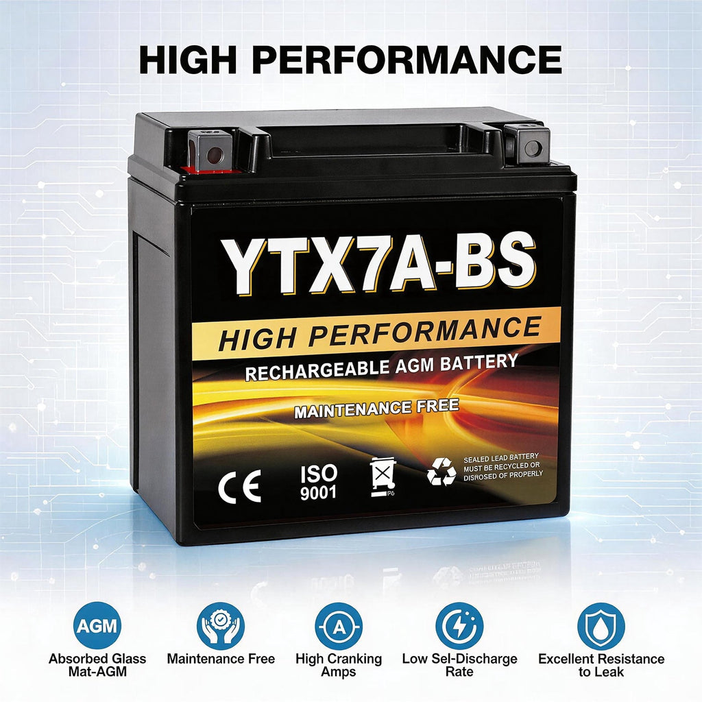 Anlibatt YTX14-BS Motorcycle Battery 12V 12Ah 200CCA Rechargeable Sealed Batteries Powersport Replacement for ATV, Scooter, Jet ski, Dirt Bike