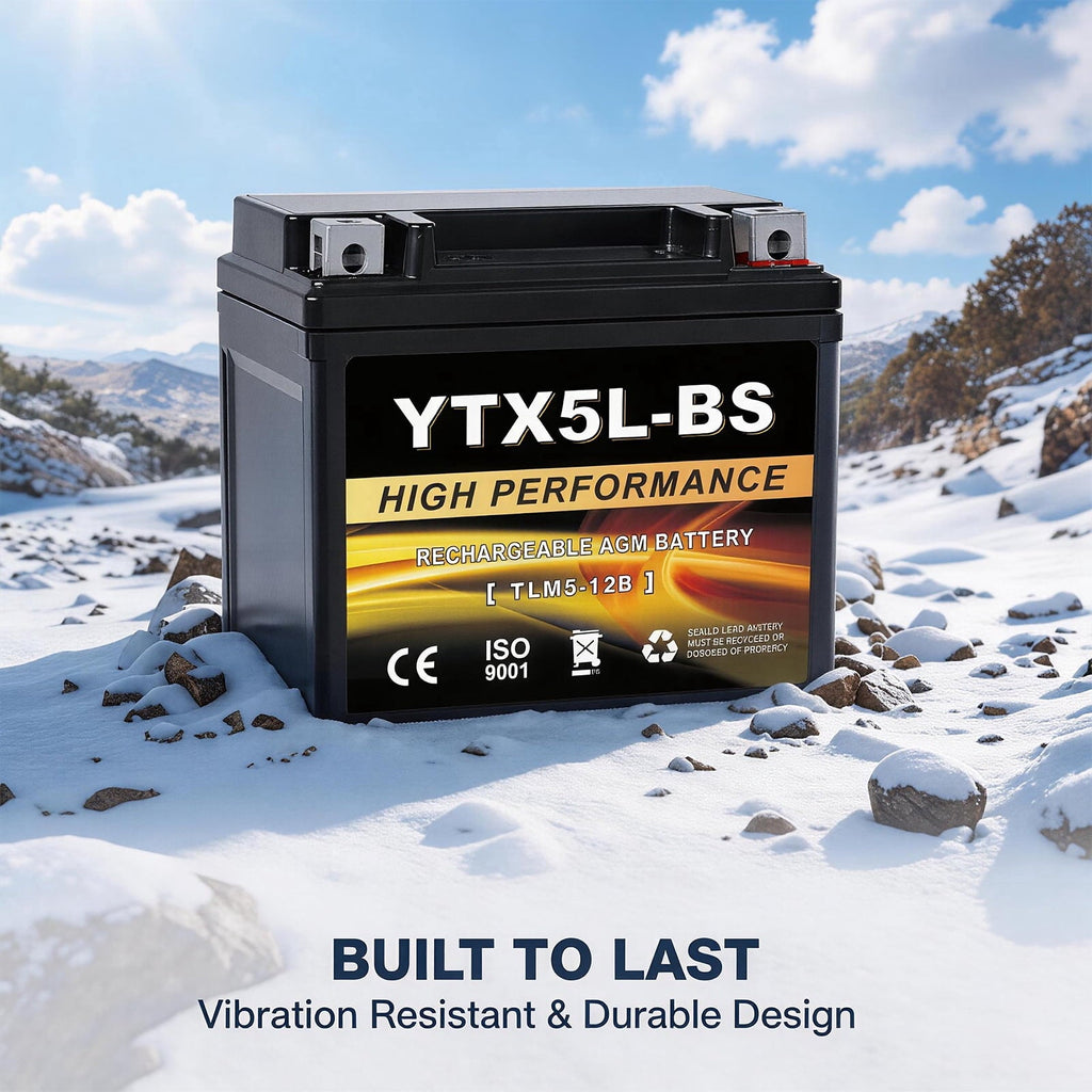 Anlibatt YTX14-BS Motorcycle Battery 12V 12Ah 200CCA Rechargeable Sealed Batteries Powersport Replacement for ATV, Scooter, Jet ski, Dirt Bike