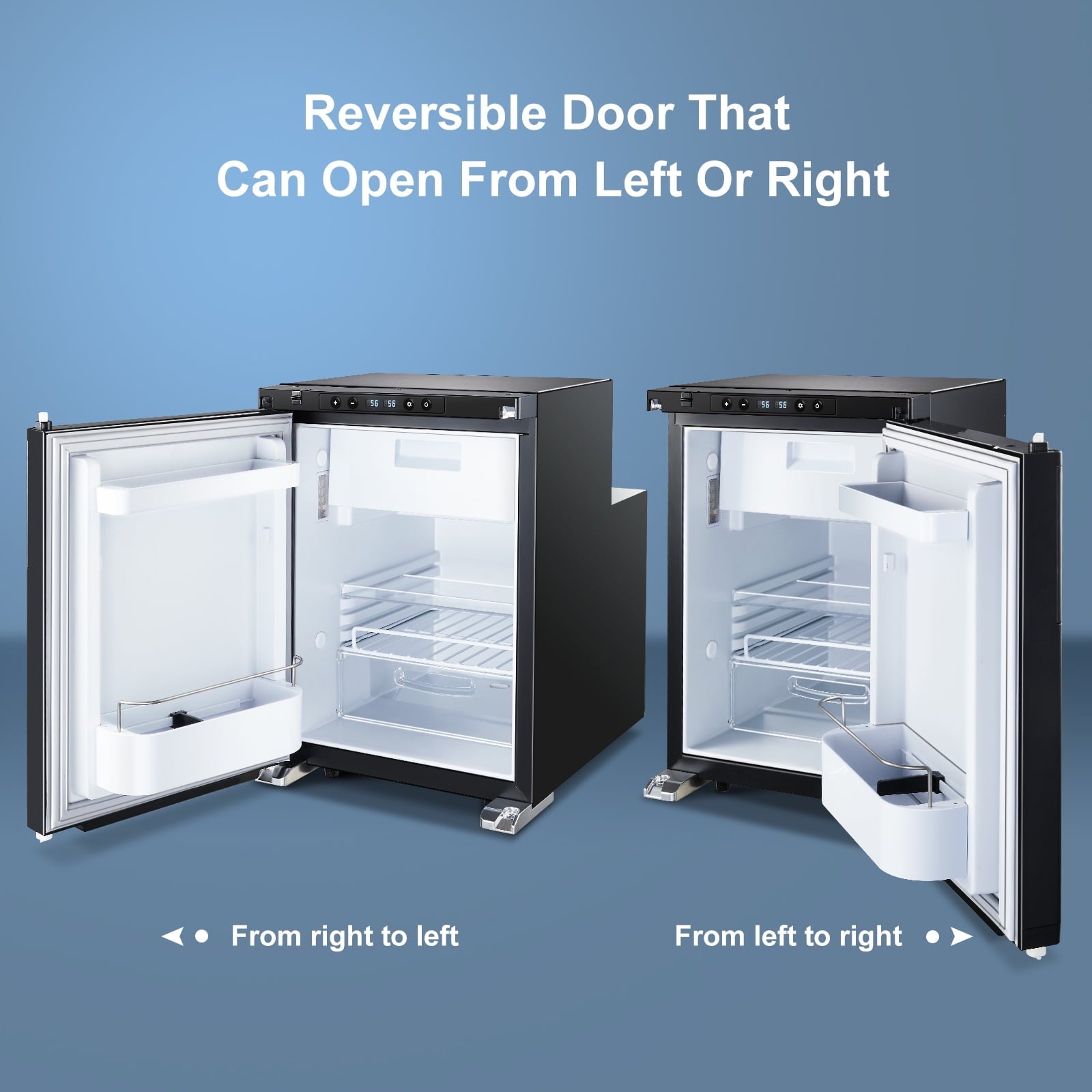 BODEGA Camper Fridge RV Refrigerator Electric Car Cooler - 12 Volt Freezer Compressor for Refrigerated Rruits and Vegetables - 45L