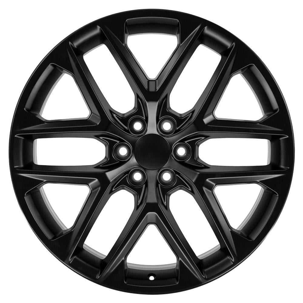 OE Wheels CV62 24 Inch Rim Fits Silverado 1500 Style 6x139.7 24x10 Satin Black - Hollander 14078 (1)