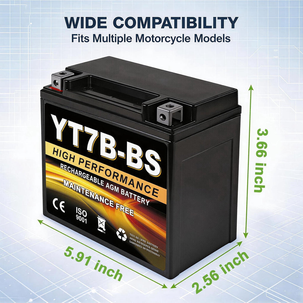 Anlibatt YTX14-BS Motorcycle Battery 12V 12Ah 200CCA Rechargeable Sealed Batteries Powersport Replacement for ATV, Scooter, Jet ski, Dirt Bike