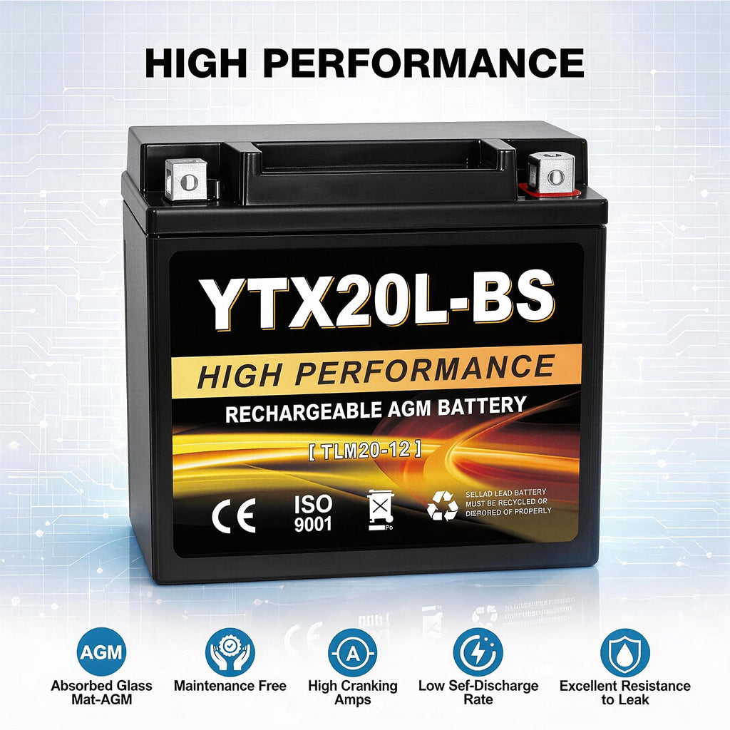 Anlibatt YTX14-BS Motorcycle Battery 12V 12Ah 200CCA Rechargeable Sealed Batteries Powersport Replacement for ATV, Scooter, Jet ski, Dirt Bike