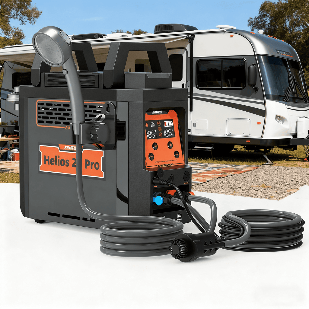 Kohree Helios 20 Pro, Portable Water Heater for RV Camping, Propane On-Demand Water Heater 20,000 BTU 4000mAh 1.6h Rechargeable Battery for Camping Outdoor Use