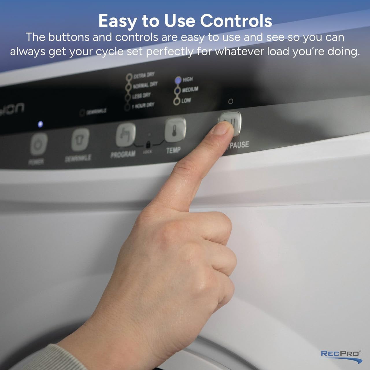 RecPro RV 2.5 Cu Ft White Washing Machine and Dryer Combo Options | Stacking Mounting Kit | Front Load Washer and Dryer (Washing Machine and Dryer Combo)