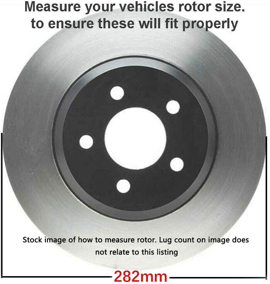 Detroit Axle - REAR Brake Kit for 2008-2017 Honda Accord 2009-2014 Acura TSX Disc Brake Rotors Ceramic Brakes Pads 2010 2011 2012 2013 Replacement: 11.10 inch Rotor