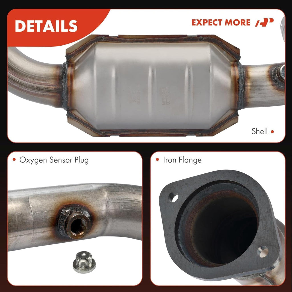 A-Premium Catalytic Converter Kit Direct-Fit Compatible with 1999-2006 Chevy, GMC & Cadillac Models - Silverado 1500 Avalanche Suburban Tahoe Sierra Yukon Escalade - 4.3L 4.8L 5.3L - EPA Compliant
