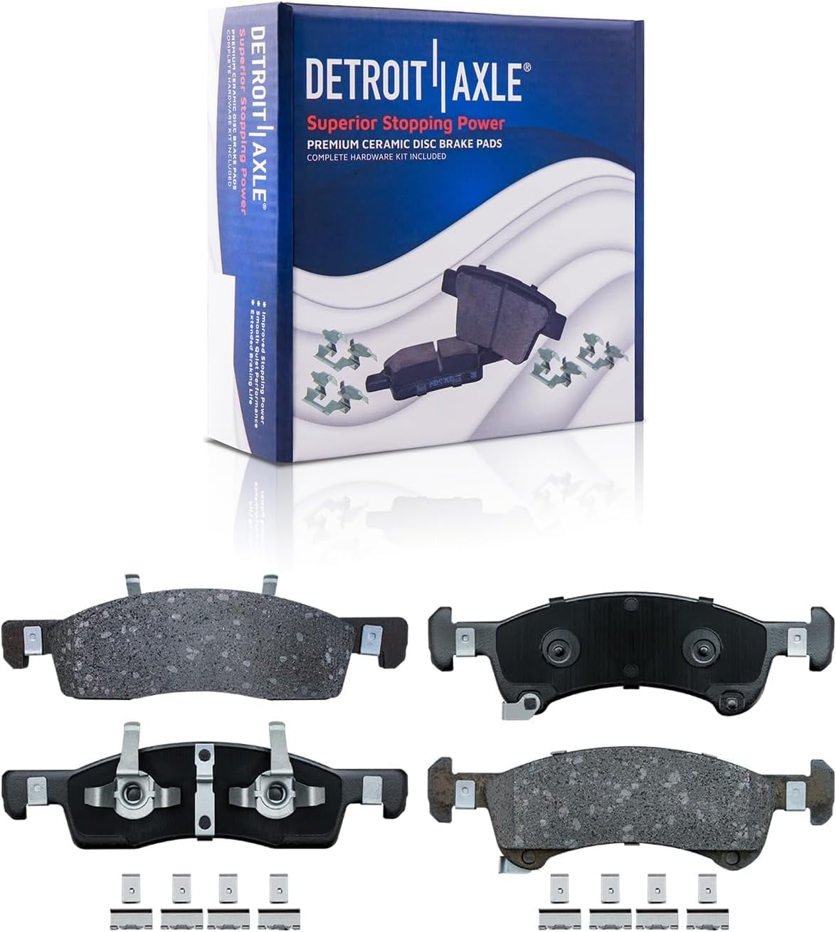 Detroit Axle - Front Brake Kit for 2003-2006 Lincoln Navigator Ford Expedition, Disc Brake Rotors Ceramic Brakes Pads with Hardware 2004 2005 Replacement : 12.99 inch Rotor