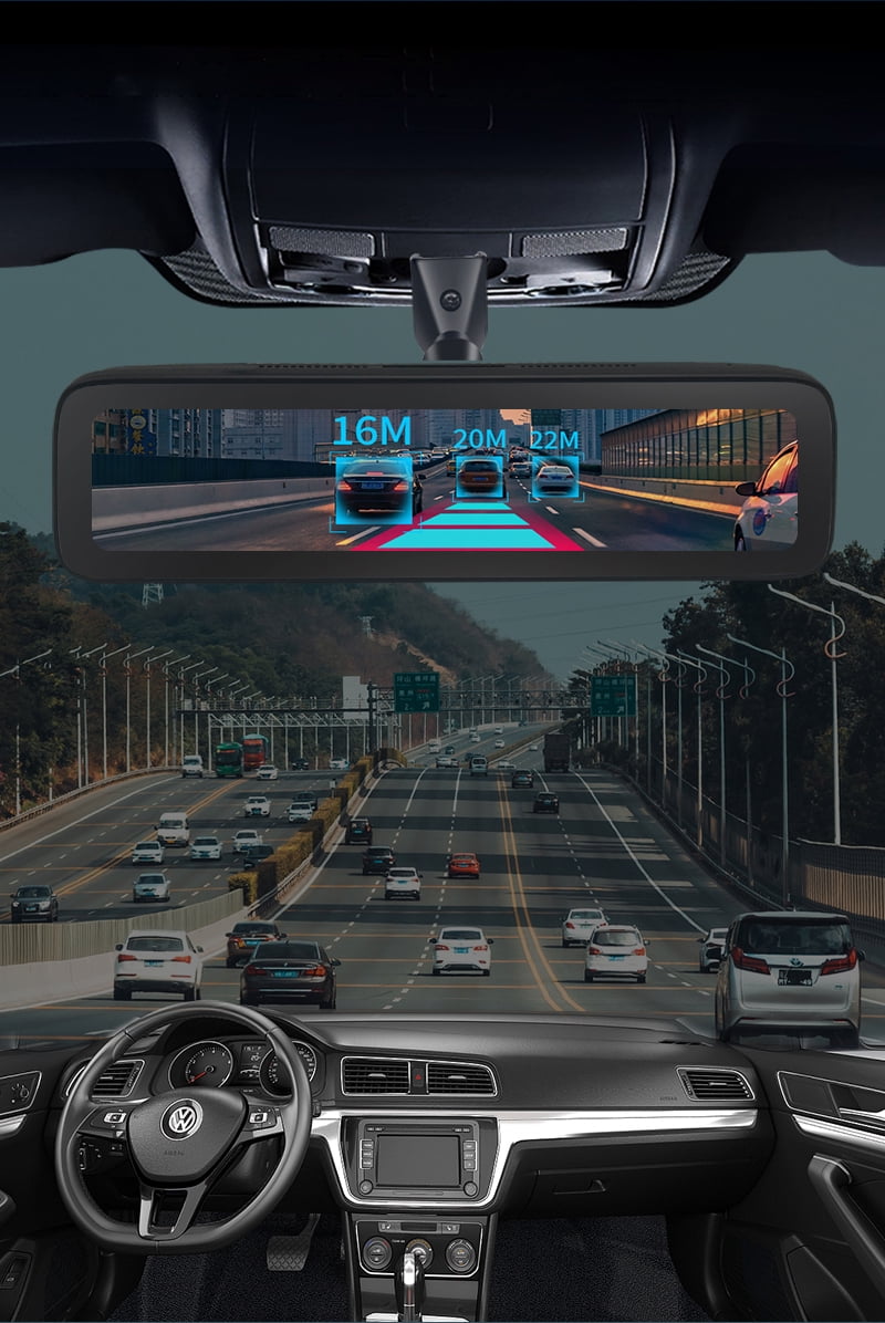 360-degree Panoramic 4CH Cameras Lens Car Dvr Backup Mirror Dash Camera with Gps