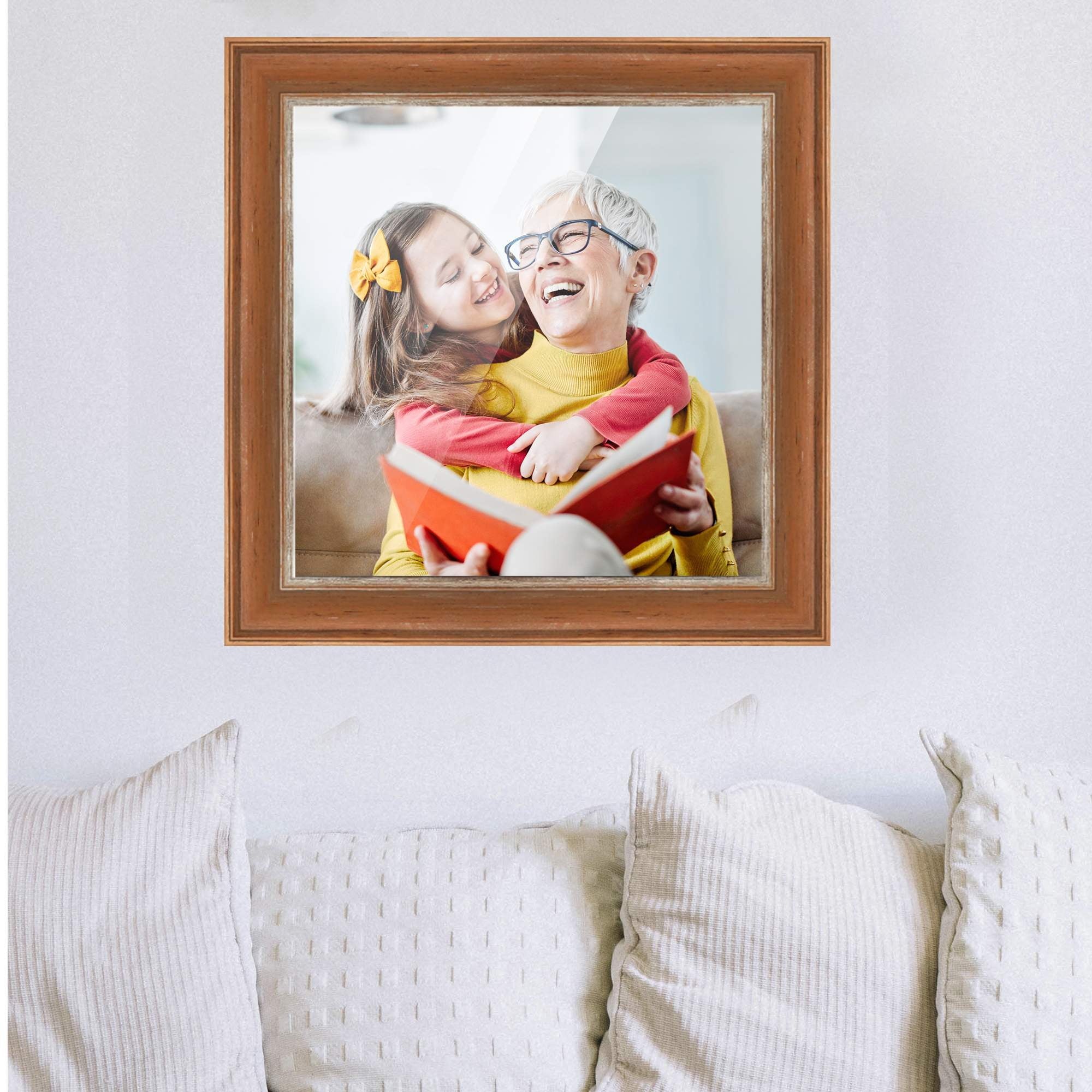 40x28 Bronze Brown Real Wood Picture Frame Width 1.25 inches | Interior Frame Depth 0.75 inches |