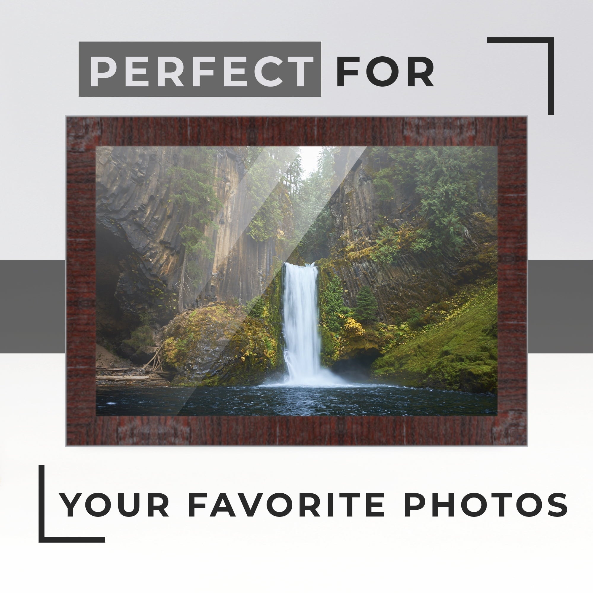 40x28 Bronze Brown Real Wood Picture Frame Width 1.25 inches | Interior Frame Depth 0.75 inches |