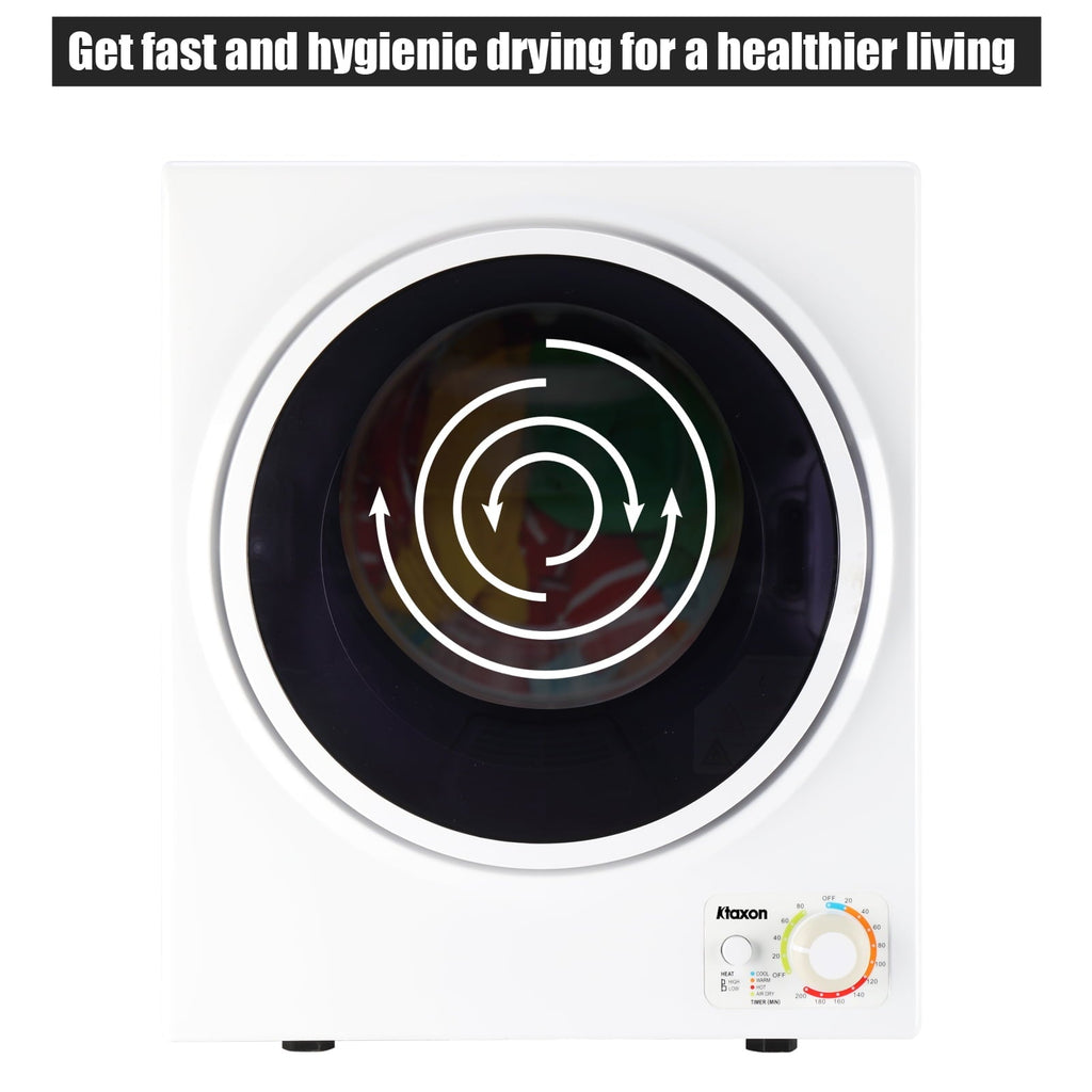 Ktaxon 17.8LBS Full Automatic Washing Machine and 3.5CuFt Portable Clothes Dryer Set, Compact Laundry Washer and Dryer Combo Set with Stainless Steel Inner Tub, for Apartment, Dorms, Home
