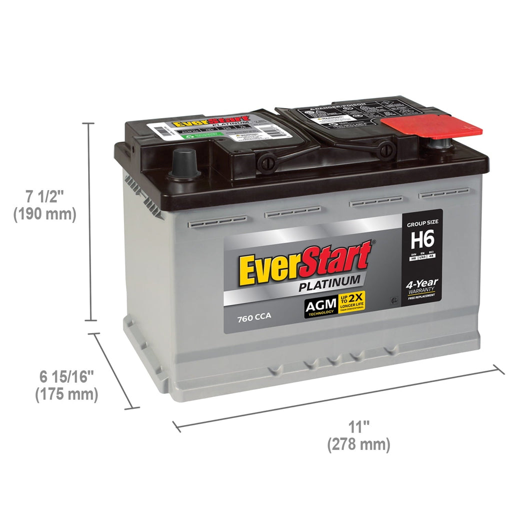 EverStart Platinum AGM Battery, Group Size H6