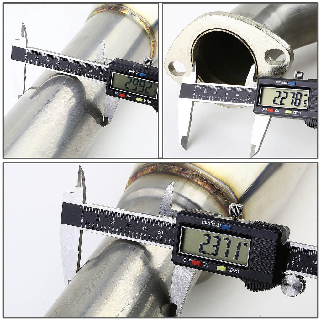 DNA Motoring 4 Burnt Muffler Tip Racing Catback Exhaust For 2009-2015 Nissan Maxima 3.5L V6
