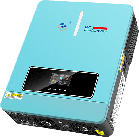 CNSWIPOWER 4000VA 3600W Hybrid Inverter,24V DC to 110V/120V AC,Pure Sine Wave, Single with 120A MPPT Controller,Supports Parallel Connection, Compatible with 24V LiFePO4/Li/GEL/AGM Batteries