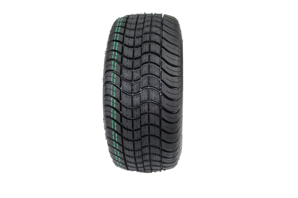 (New) Antego 205/50-10 with 10x7 Fusion Glossy Black Wheels for Golf Cart (Set of 4)