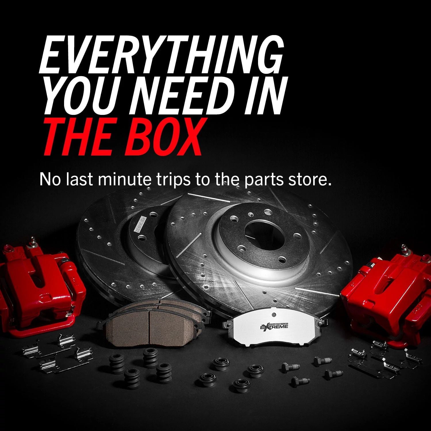 PowerStop Front Z36 Truck & Tow Brake Pad and Rotor Kit with Red Powder Coated Calipers Fits: JEEP Select Models KC7412-36