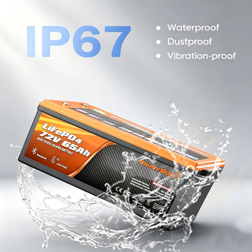 72V 65Ah LiFePO4 Golf Carts Battery, with Bluetooth & Mobile APP, Built-in 120A BMS, 4000+ Deep Cycles Battery, 4992Wh, Perfect for Golf Carts